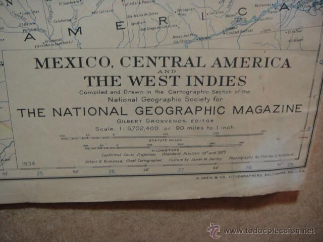 Mapas contempor&aacute;neos: mapa  de america central  - a&ntilde;o 1934 - Foto 3