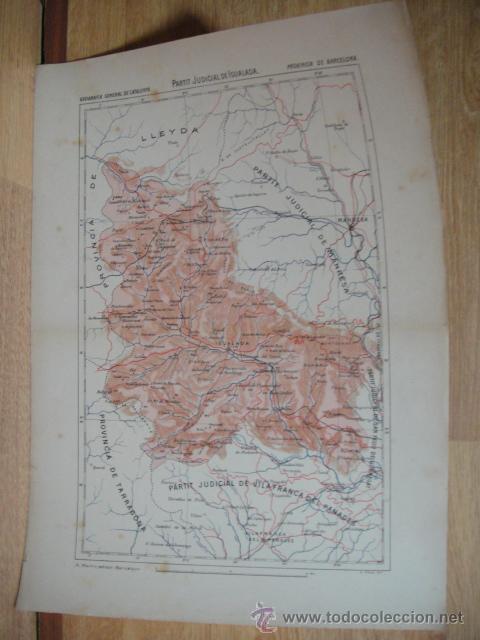Mapas contempor&aacute;neos: mapa del partit judicial de igualada - a&ntilde;o 1913 - Foto 1