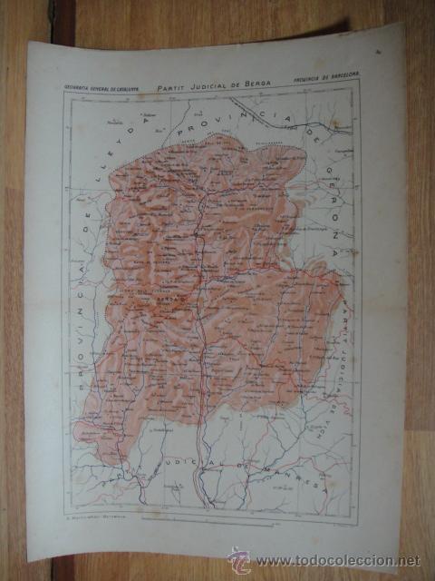 Mapas contempor&aacute;neos: mapa del partit judicial de berga a&ntilde;o 1913 - Foto 1