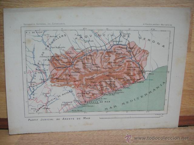 Mapas contempor&aacute;neos: mapa del partit judicial de arenys de mar - Foto 1