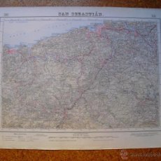 Mapas contemporáneos: MAPA DE SAN SEBASTIAN 2ª EDICION EN 1953 VARIAS TINTAS 50X70 CMS. Lote 51494002