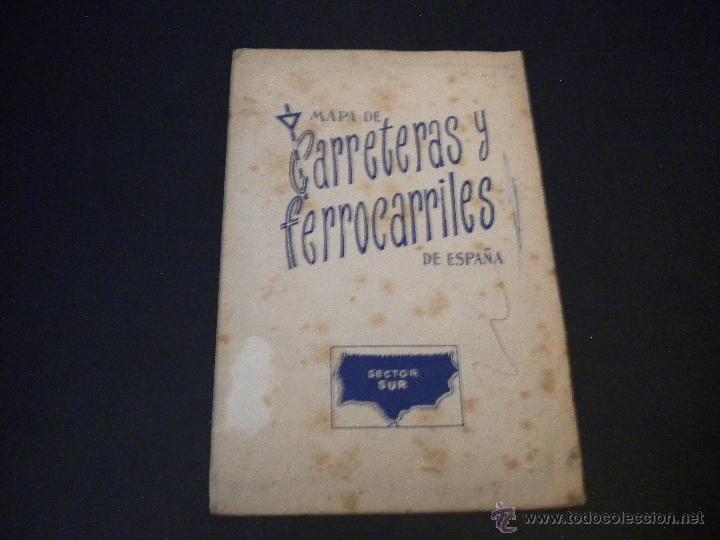 Mapas contempor&aacute;neos: Mapa carreteras y ferrocarriles de espa&ntilde;a - Foto 1