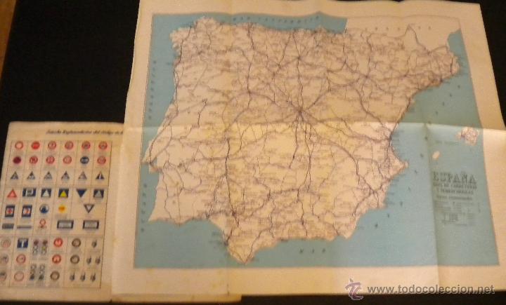 Mapas contempor&aacute;neos: Mapa carreteras y ferrocarriles de espa&ntilde;a - Foto 2