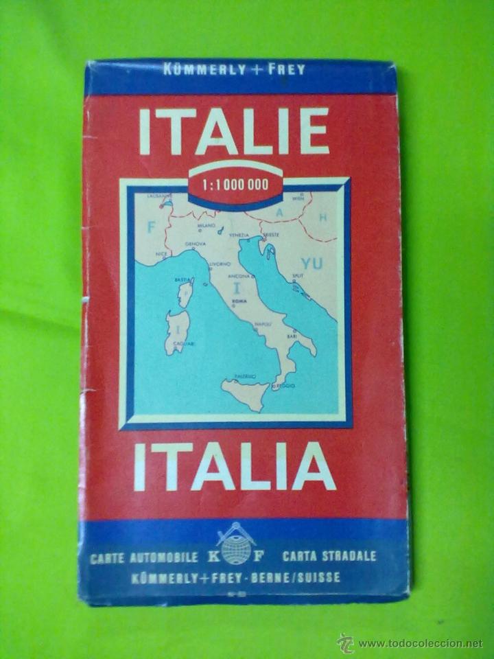Mapas contempor&aacute;neos: MAPA CARRETERAS ITALIA KUMMERLY + FREY