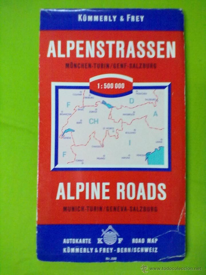 Mapas contempor&aacute;neos: KUMMERLY & FREY MAPA CARRETERAS ALPINAS - Foto 1