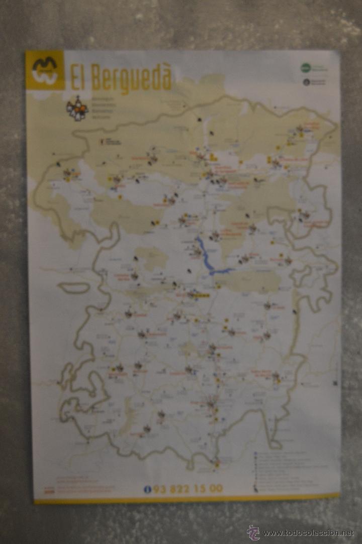 Mapas contempor&aacute;neos: MAPA DE LA COMARCA DEL BERGUED&Aacute; - BARCELONA - 48 x 33 cm. - Foto 1
