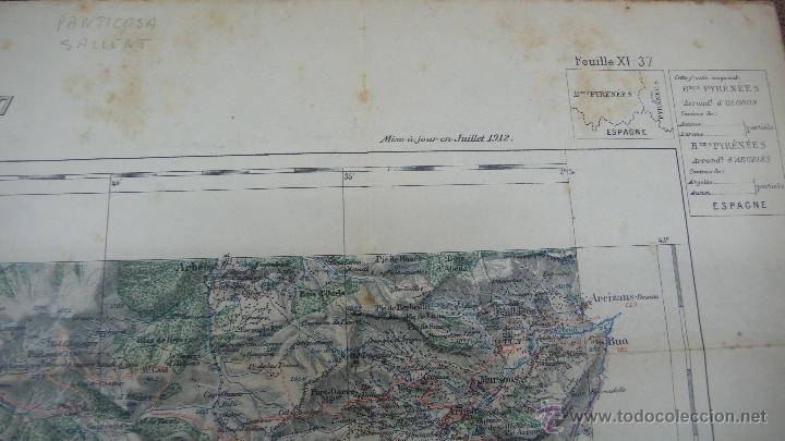 Mapas contempor&aacute;neos: LARUNS. FEUILLE XI-37. 1912. - Foto 4