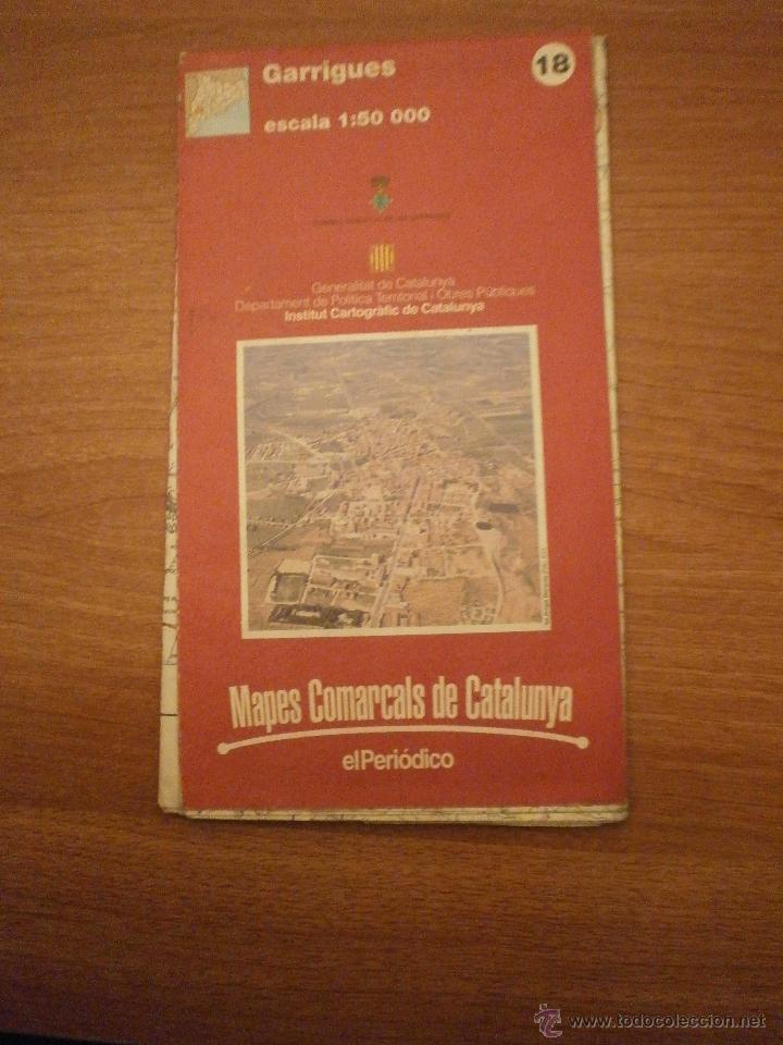 Mapas contempor&aacute;neos: MAPA GARRIGUES - COMARCALS DE CATALUNYA - N&ordm; 18 - Foto 1