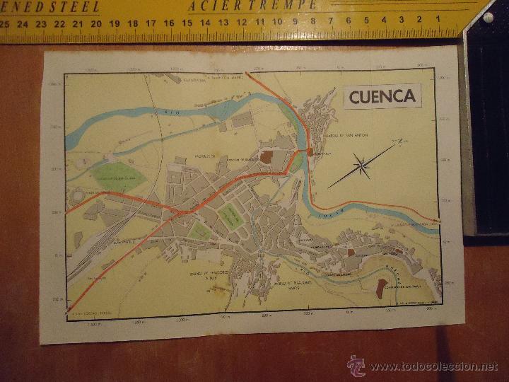 Mapas contempor&aacute;neos: 1973 antiguo mapa turistico de cuenca - 23 cm - Foto 1