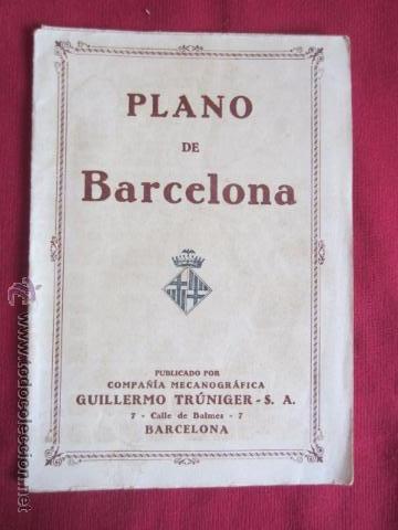 Mapas contempor&aacute;neos: ANTIGUO PLANO DE BARCELONA - 1925 - Foto 1