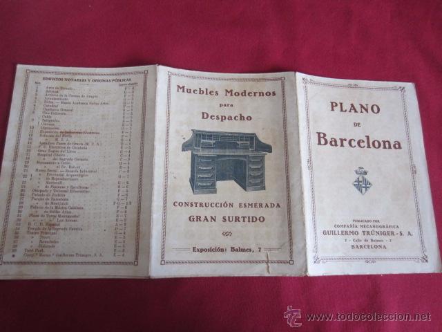 Mapas contempor&aacute;neos: ANTIGUO PLANO DE BARCELONA - 1925 - Foto 4