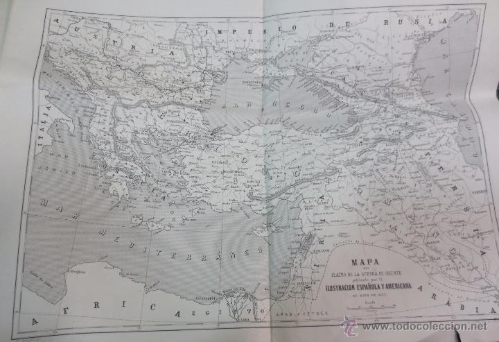Zeitgen&ouml;ssische Karten: MAPA DEL TEATRO DE LA GUERRA DE ORIENTE EDIT ILUSTRACION ESPA&Ntilde;OLA Y AMERICANA A&Ntilde;O 1877 SIGLO XIX