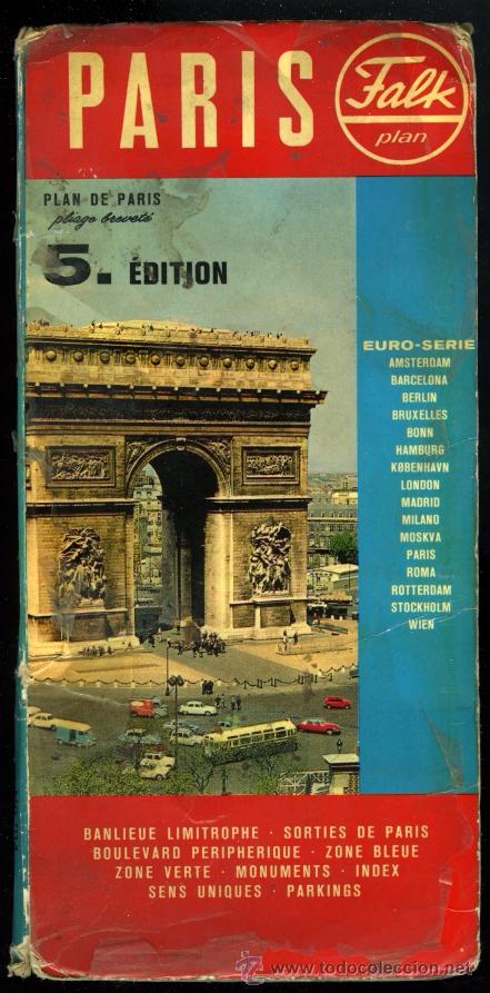 Mapas contempor&aacute;neos: Plan de Paris. 5 &eacute;dition. Falk Plan (en franc&eacute;s) - Foto 1