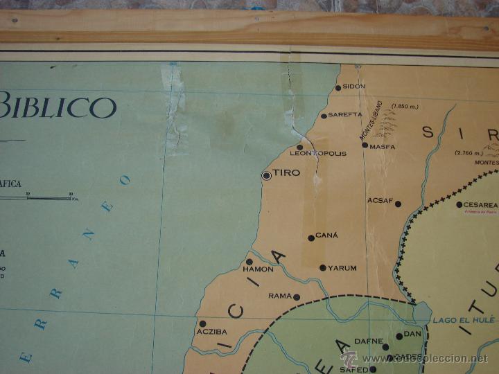 Mapas contempor&aacute;neos: ANTIGUO MAPA DE ESCUELA. MAPA BIBLICO. - Foto 3