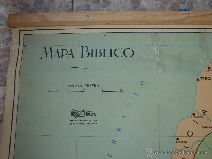 Mapas contempor&aacute;neos: ANTIGUO MAPA DE ESCUELA. MAPA BIBLICO. - Foto 4