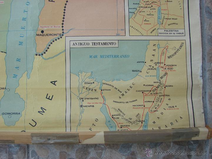 Mapas contempor&aacute;neos: ANTIGUO MAPA DE ESCUELA. MAPA BIBLICO. - Foto 8