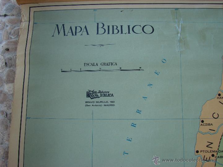 Mapas contempor&aacute;neos: ANTIGUO MAPA DE ESCUELA. MAPA BIBLICO. - Foto 10