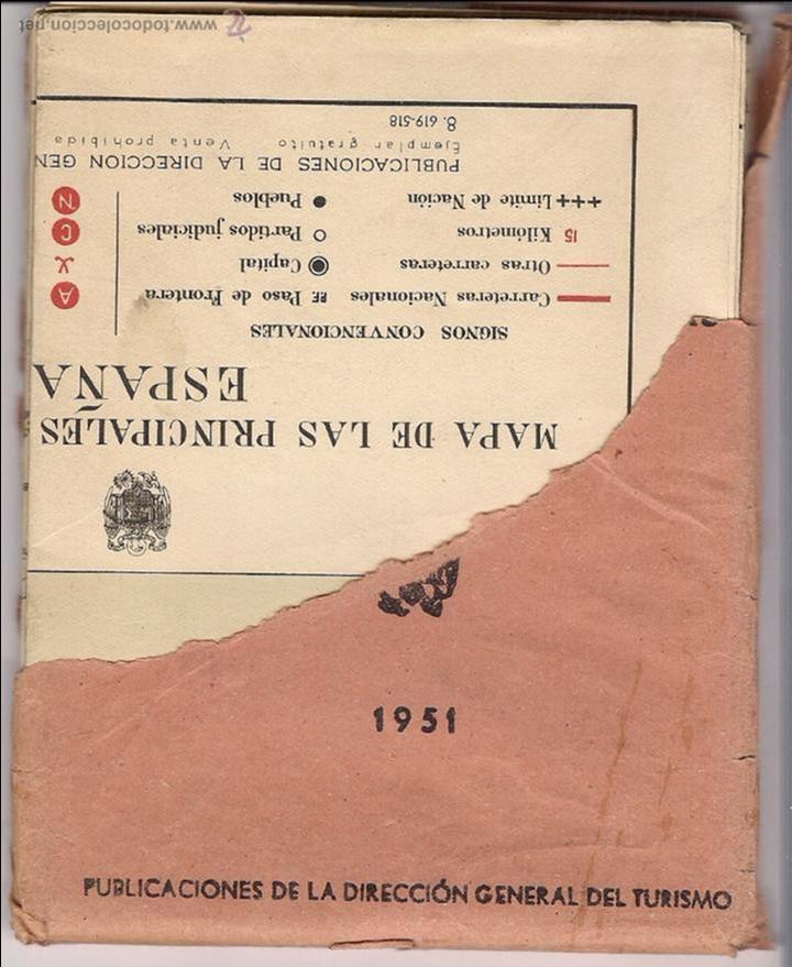 Zeitgen&ouml;ssische Karten: Mapa de Las Principales carreteras de Espa&ntilde;a 1951