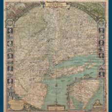 Mapas contemporáneos: THE REACHES OF NEW YORK CITI - MAPA - ABRIL 1939. Lote 53505351