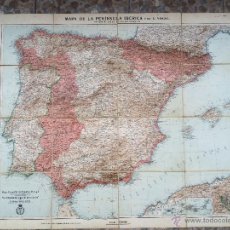 Mapas contemporáneos: MAPA DE LA PENINSULA IBERICA. C. VOGEL. Lote 54205231
