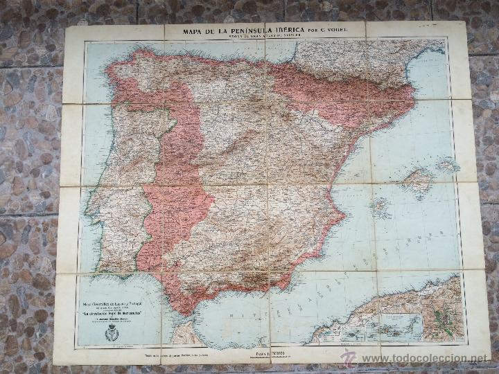 Mapas contempor&aacute;neos: MAPA DE LA PENINSULA IBERICA. C. VOGEL - Foto 3