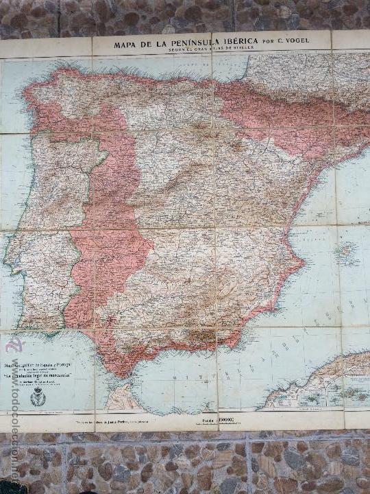 Mapas contempor&aacute;neos: MAPA DE LA PENINSULA IBERICA. C. VOGEL - Foto 5