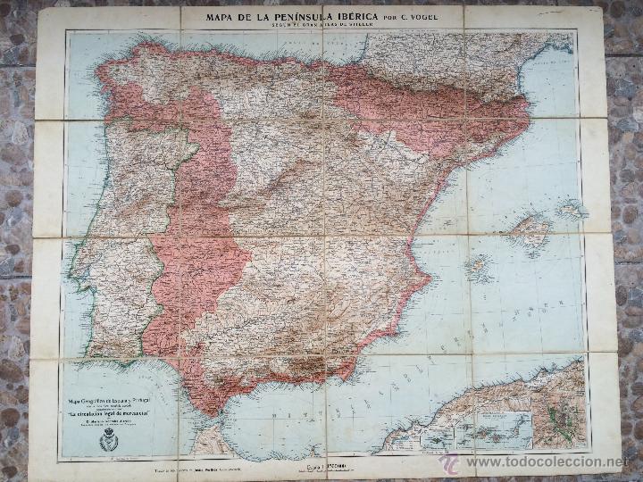 Mapas contempor&aacute;neos: MAPA DE LA PENINSULA IBERICA. C. VOGEL - Foto 9