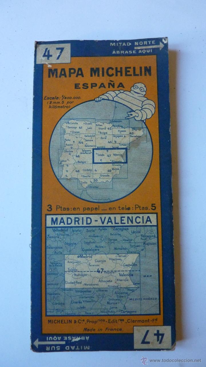 Mapas contempor&aacute;neos: Mapa Michelin n&ordm;47 Madrid- Valencia - Foto 1