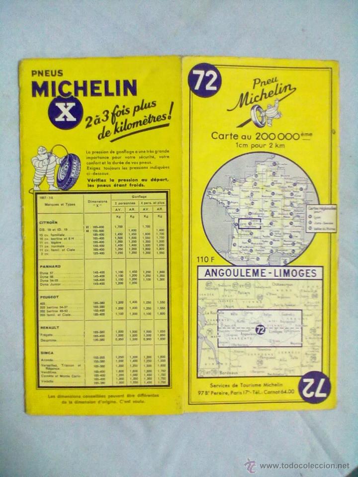Mapas contempor&aacute;neos: MAPA MICHELIN ANGOULEME-LIMOGES - Foto 1