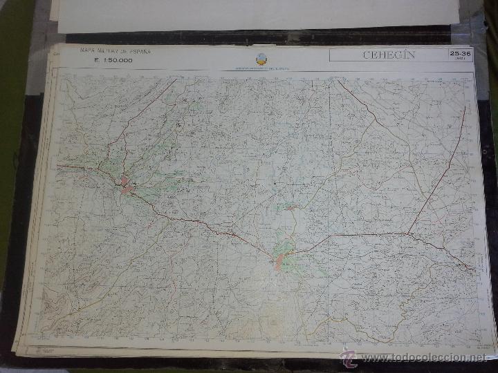 Mapas contempor&aacute;neos: ENORME MAPA DE CEHEGIN BULLAS LA COPA MAPA TOPOGRAFICO DEL EJERCITO - Foto 1
