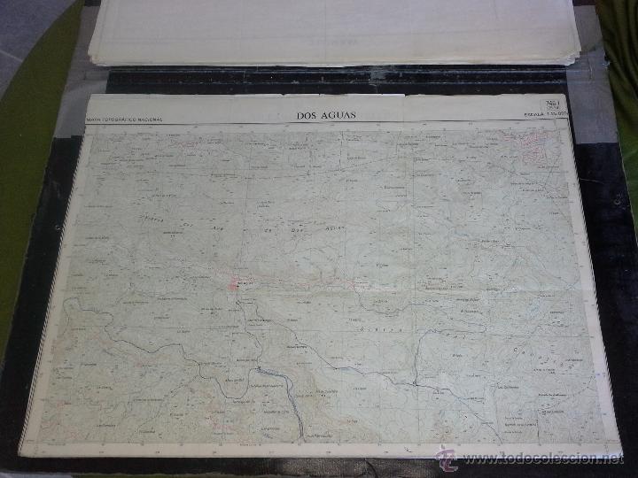 Zeitgen&ouml;ssische Karten: ENORME MAPA DE DOS AGUAS OTONEL LLANOREL  SIERRA DEL CABALLON  PARIDERA ROYA  LA JIMENA