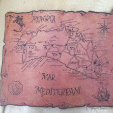 Mapas contemporáneos: MAPA DE MENORCA EN CUERO