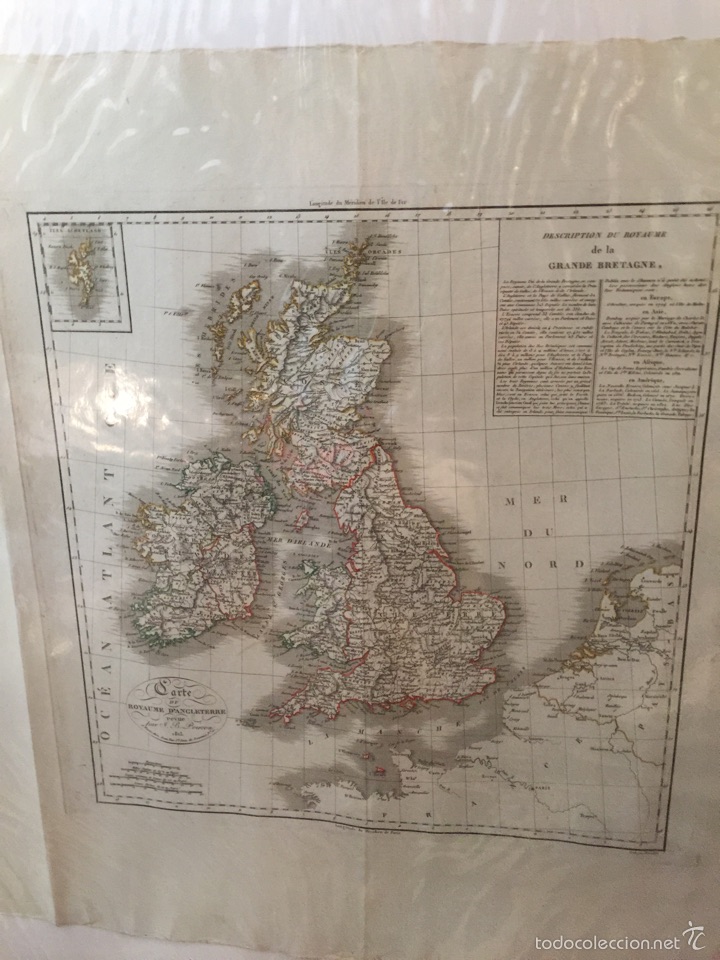 Mapas contempor&aacute;neos: Mapa Gran Breta&ntilde;a 85x58 - Foto 1