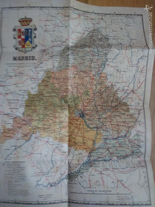 Mapas contempor&aacute;neos: MAPA ENTELADO. MADRID- PROVINCIAS DE ESPA&Ntilde;A - Foto 2