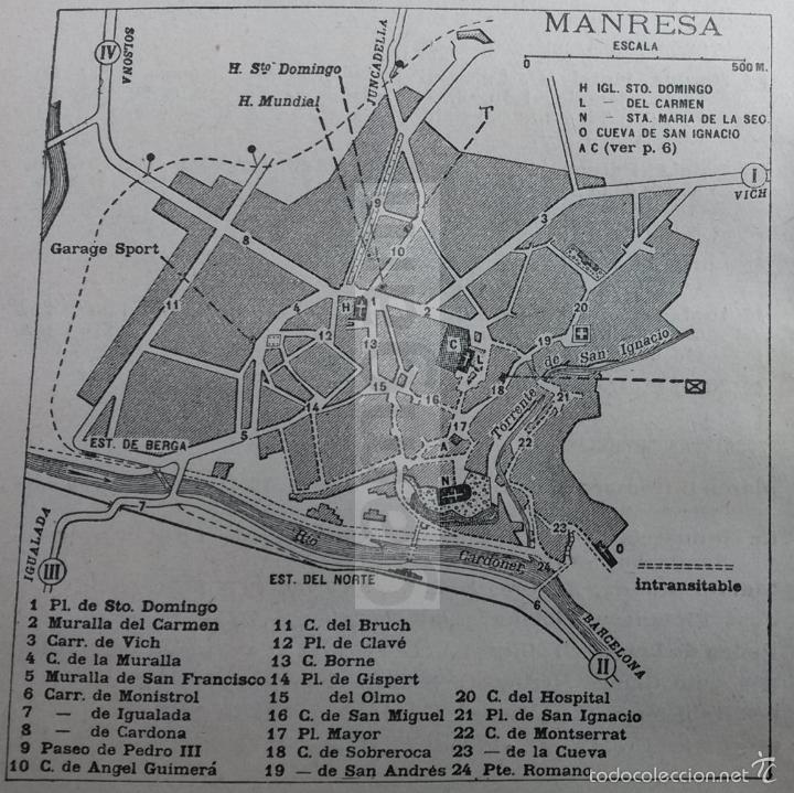 mapa de manresa barcelona plano de manresa barcelona  año 1928  (ref bc)   Buy Contemporary 