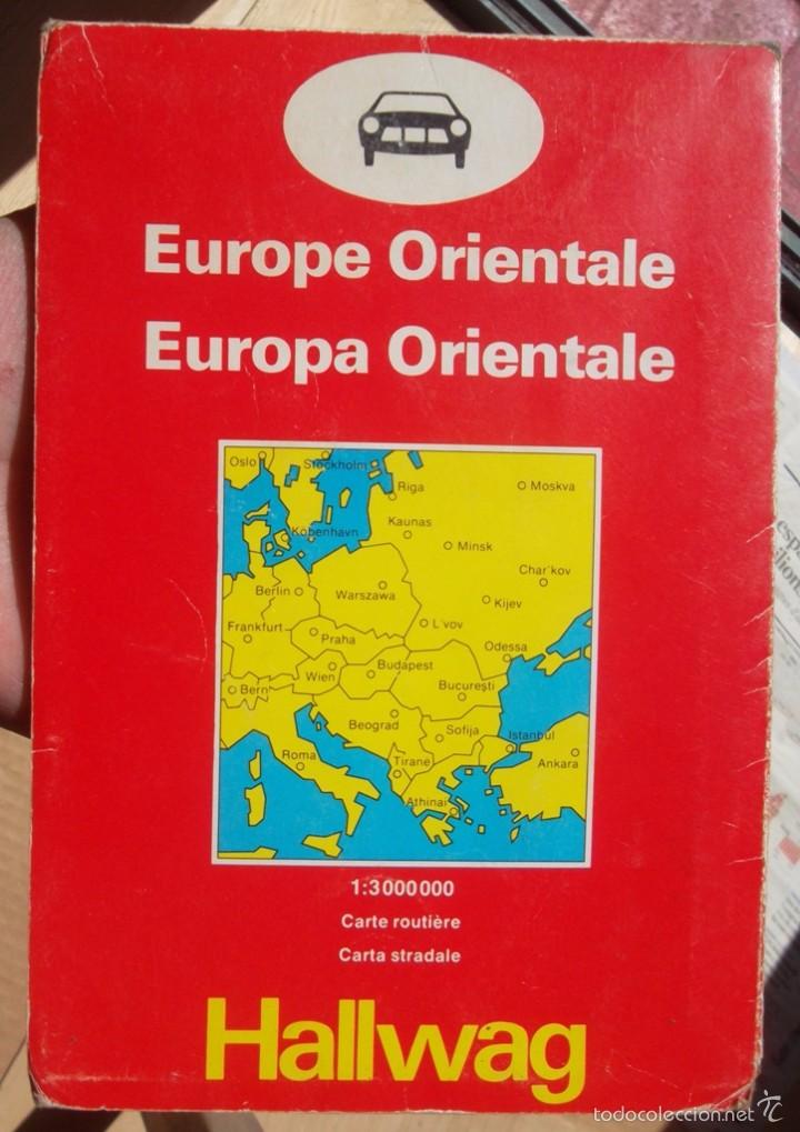 Mapas contempor&acirc;neos: Mapa Europe Orientale Hallwag 1976 1: 3.000.000 Carte routi&egrave;re mapa de carreteres bon estat v foto