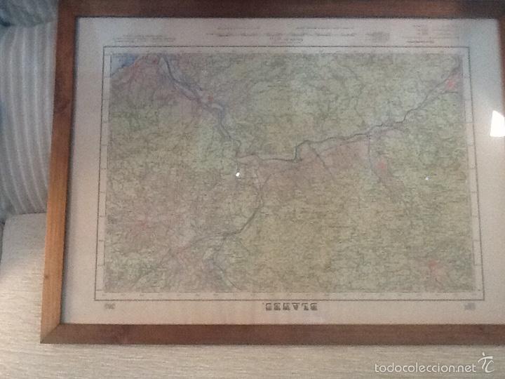 Mapas contempor&aacute;neos: Mapa blanes 1955, con Marco y cristal - Foto 1
