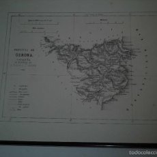 Mapas contemporáneos: MAPA PROVINCIA DE GERONA CATALUÑA.A.RONCHI Y COMPAÑIA.ORIGINAL.GRABADOR BENITO CUARANTA