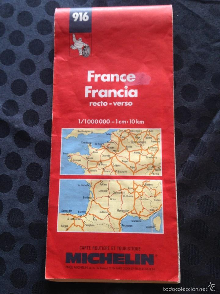 Mapas contempor&aacute;neos: MAPA MICHELIN FRANCIA RECTO A&Ntilde;O 1994 - Foto 1