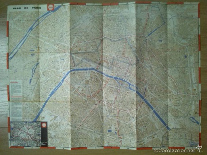 Mapas contempor&aacute;neos: PLANO DESPLEGABLE DE PAR&Iacute;S SHELL - Foto 2