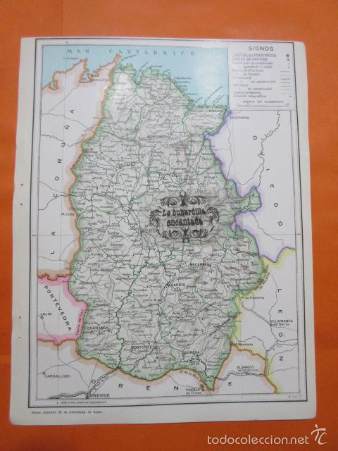 Mapas contempor&acirc;neos: LAMINA - PLANO MAPA PROVINCIA DE ORENSE GENERAL Y GEOLOGICO