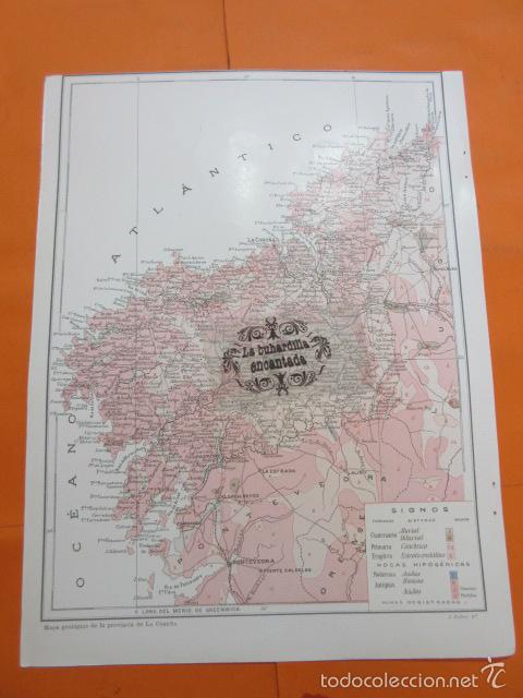 Mapas contempor&acirc;neos: LAMINA - LA PROVINCIA DE LA CORU&Ntilde;A GENERAL Y GEOLOGICO 1912/13