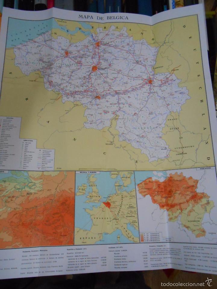 Mapas contempor&aacute;neos: MAPA DE BELGICA DE 1973. TDKP7 - Foto 2