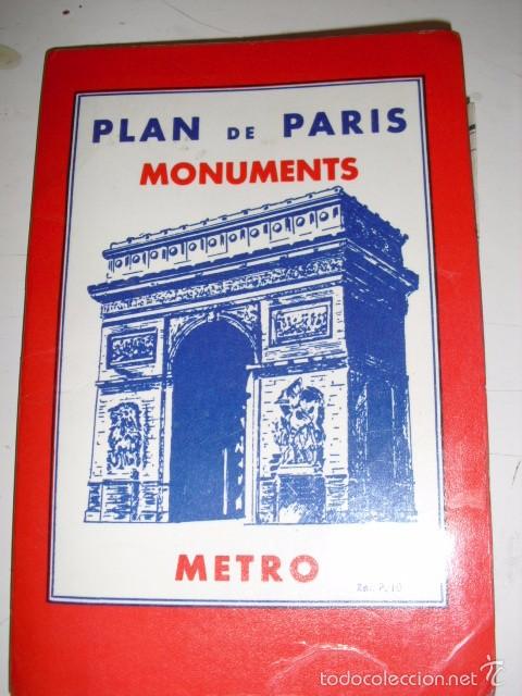 Mapas contempor&aacute;neos: . PLAN DE PARIS - MONUMENTS - METRO - Foto 1