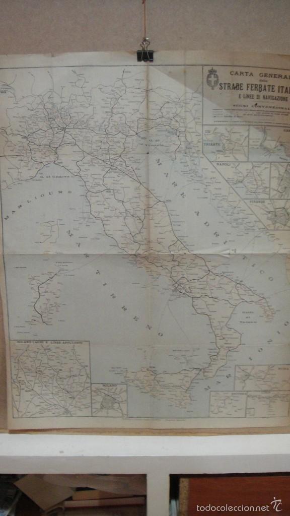 Mapas contempor&aacute;neos: estrade ferrate italiane e linee di navigazione - fratelli pozzo , editori