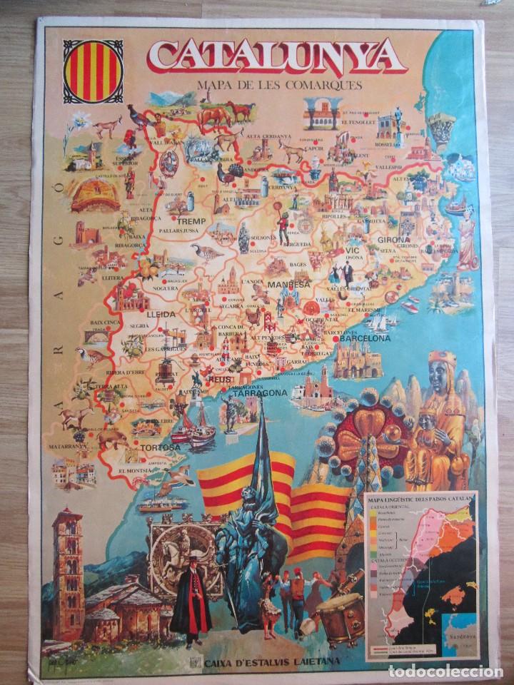 Mapas contempor&aacute;neos: BONITO MAPA DE CATALUNYA Y SUS COMARCAS - Foto 1