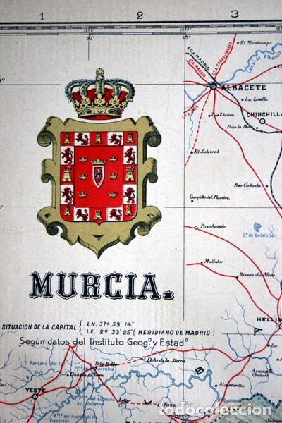 Mapas contempor&aacute;neos: MAPA MURCIA  50x37cm - ca 1900 - Foto 2