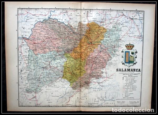 Mapas contempor&aacute;neos: MAPA SALAMANCA -  50x37cm - ca 1900 - Foto 1
