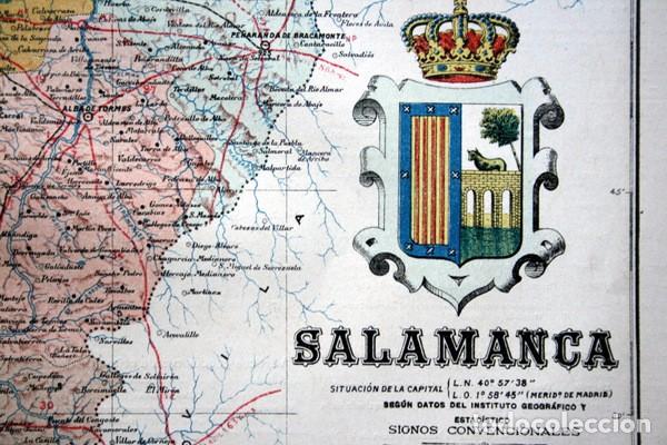 Mapas contempor&aacute;neos: MAPA SALAMANCA -  50x37cm - ca 1900 - Foto 2