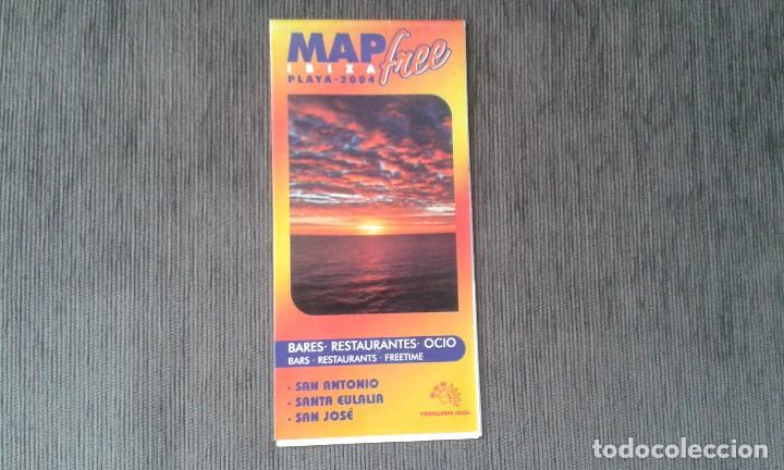 Mapas contempor&aacute;neos: Mapa callejero y playas -- Map free -- IBIZA, 2004 -- Islas Baleares --